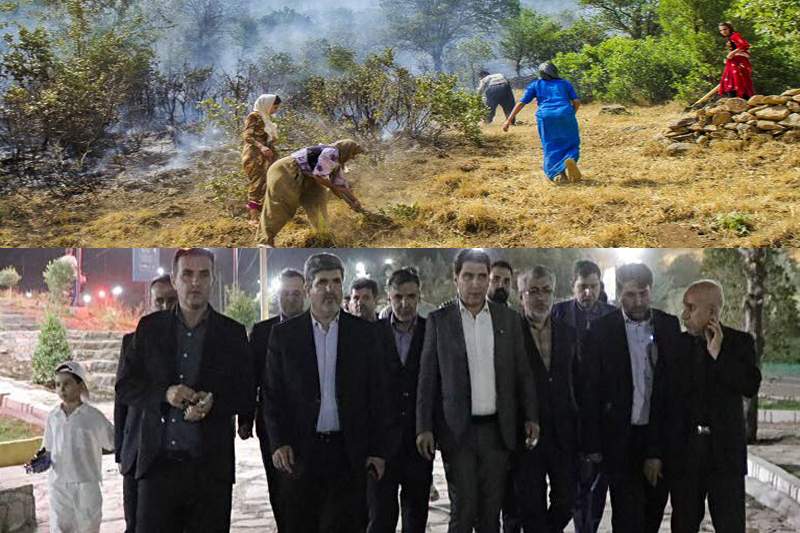 جنگل‌های مریوان طعمه آتش، استاندار و احبا سرگرم پارک‌گردی در سنندج!